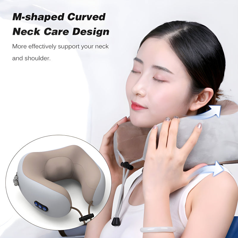 Neck U-Shaped Massager Pillow